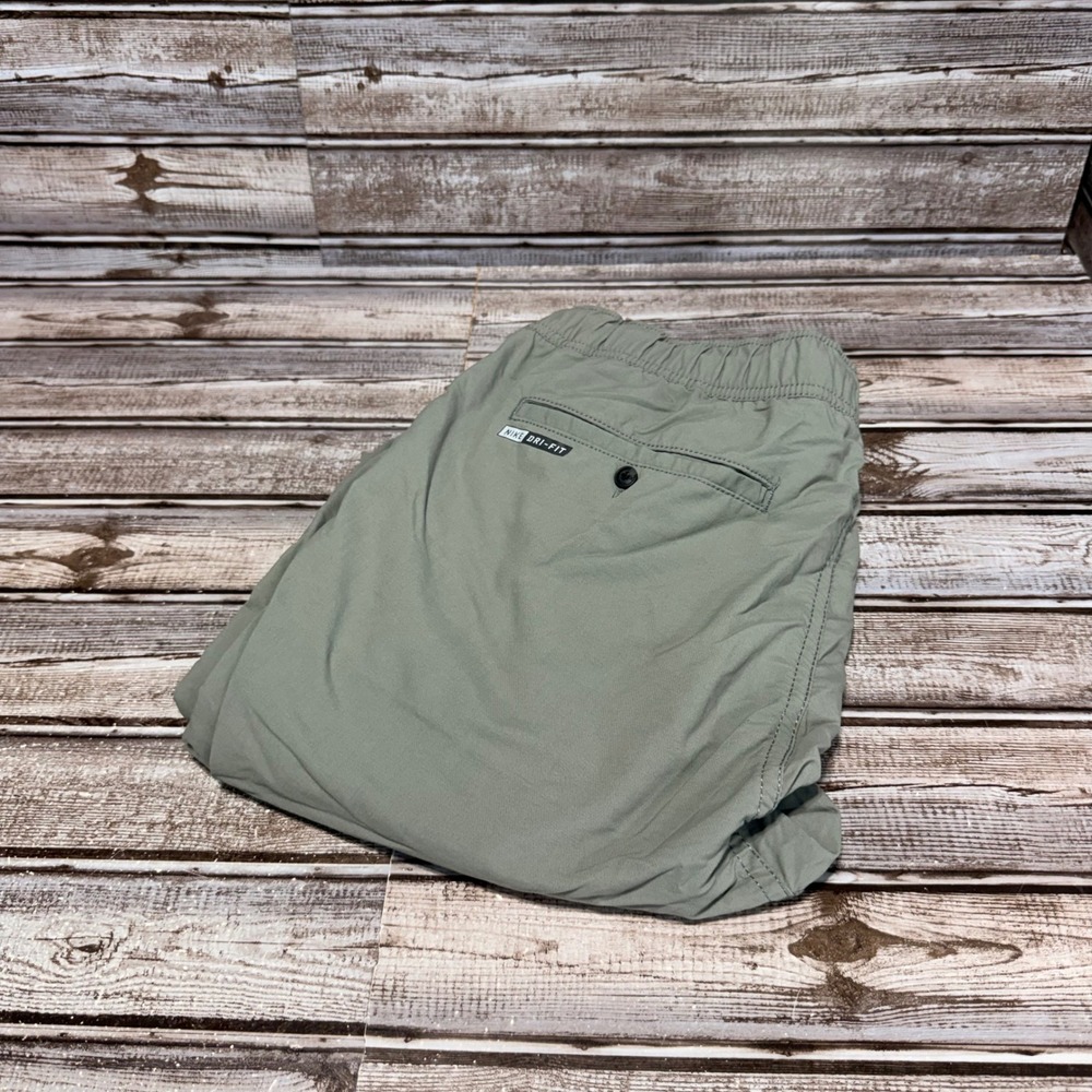 Hurley Jogger Pants Mens Medium Green Nike Dri-Fit Elastic Waist Stretch Active